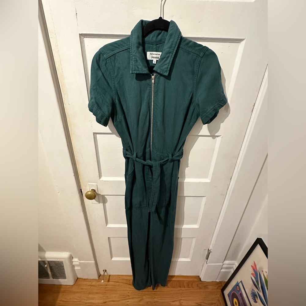 Reformation zip down jumpsuit